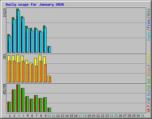 Daily usage for January 2026