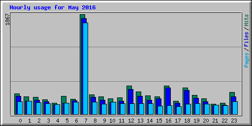 Hourly usage for May 2016