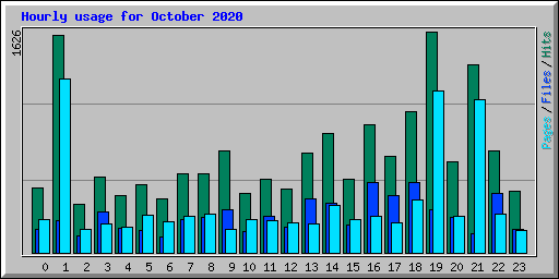 Hourly usage for October 2020