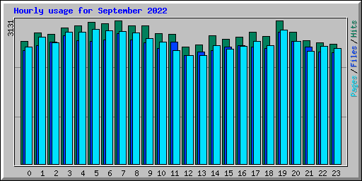 Hourly usage for September 2022