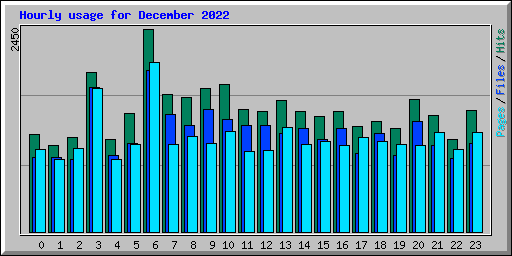 Hourly usage for December 2022