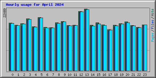 Hourly usage for April 2024