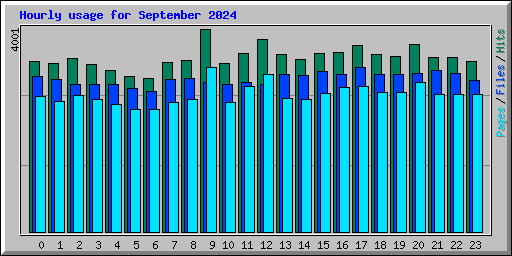 Hourly usage for September 2024