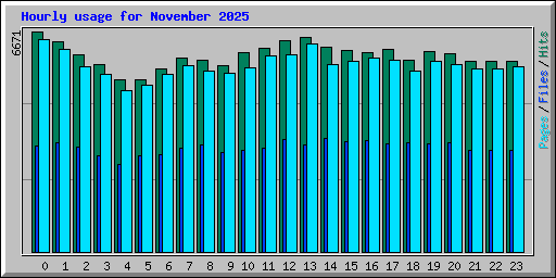 Hourly usage for November 2025