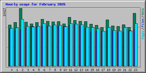 Hourly usage for February 2026