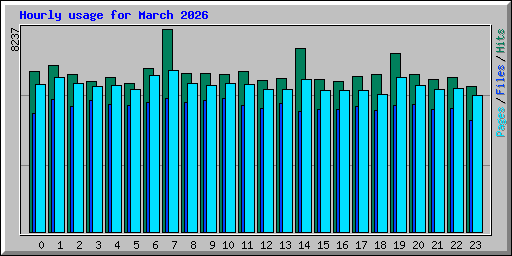 Hourly usage for March 2026